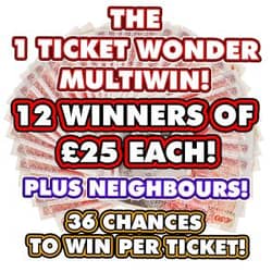 Win THE ONE TICKET WONDER MULTIWIN! from Jammy - 99p entry