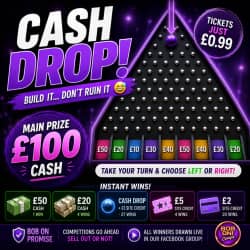 Win Win £100 plus instant wins from Bob On Comps - 99p entry