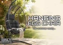 Win Hanging Egg Chair from Elite Competitions worth £160 - 6p entry