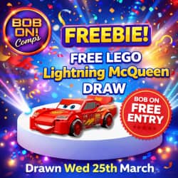 Win Win LEGO Lightning McQueen Set from Bob On Comps - Free entry UK competition