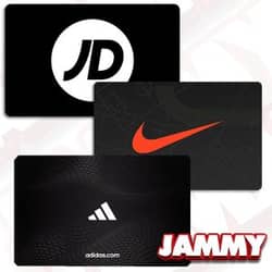 Win £250 NIKE, ADIDAS OR JD SPORTS GIFT CARD + NEIGHBOURS! from Jammy - 25p entry
