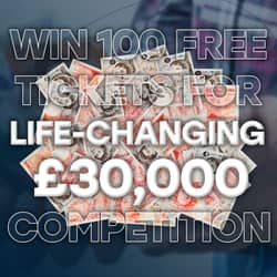 Win Free Auto-Draw: Win 100 Tickets For £30k Comp from Prize Paradise - Free entry UK competition