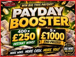 Win PAYDAY BOOSTER SPIN AND WIN – 5X £1,000 END PRIZE [Draw May 31st] from Nitrous Competitions - 26p entry