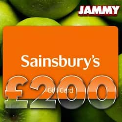 Win £200 SAINSBURYS GIFT CARD + NEIGHBOURS! from Jammy - 99p entry