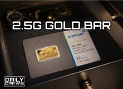 Win 2.5g Gold Bar from Elite Competitions worth £355 - 10p entry
