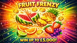 Win Fruit Frenzy from Diamond Draws - 79p entry