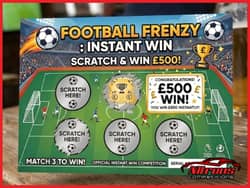 Win FOOTBALL FRENZY SCRATCH AND WIN [Draw May 27th] from Nitrous Competitions - 19p entry