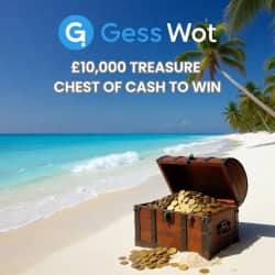 Win Win up to a £1,000 Cash from GessWot worth £1,000 - £1.00 entry