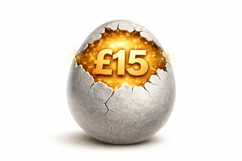 £15 SILVER EGG CASH