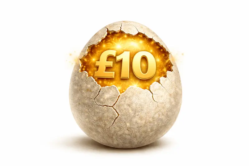 £10 BRONZE EGG CASH
